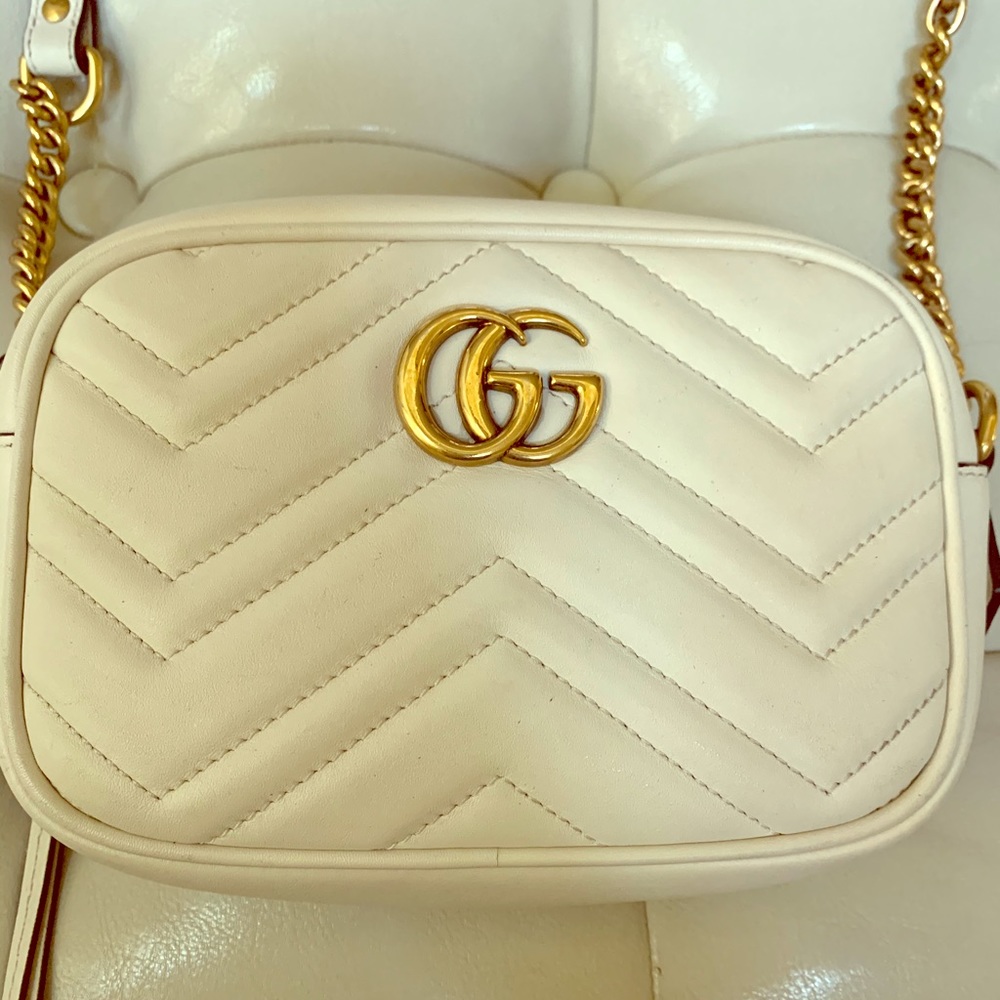Authentic Gucci Marmont Cream